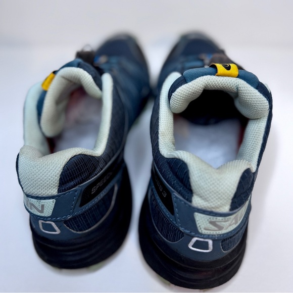 Salomon Speedcross 3 Trail Running Shoes Size 9 Black Blue Quicklace - Picture 5 of 12